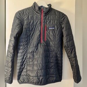 Patagonia Women’s Black Nano Puffer Jacket with Pink Accents XXS